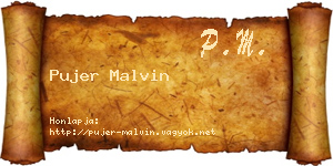 Pujer Malvin névjegykártya